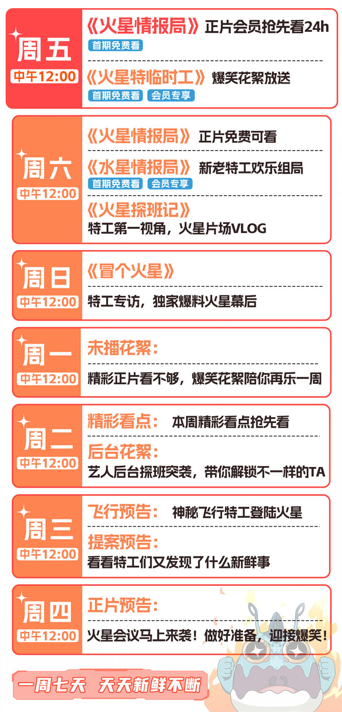 《火星情报局第6季》追综日历 《火星情报局第6季》追综日历