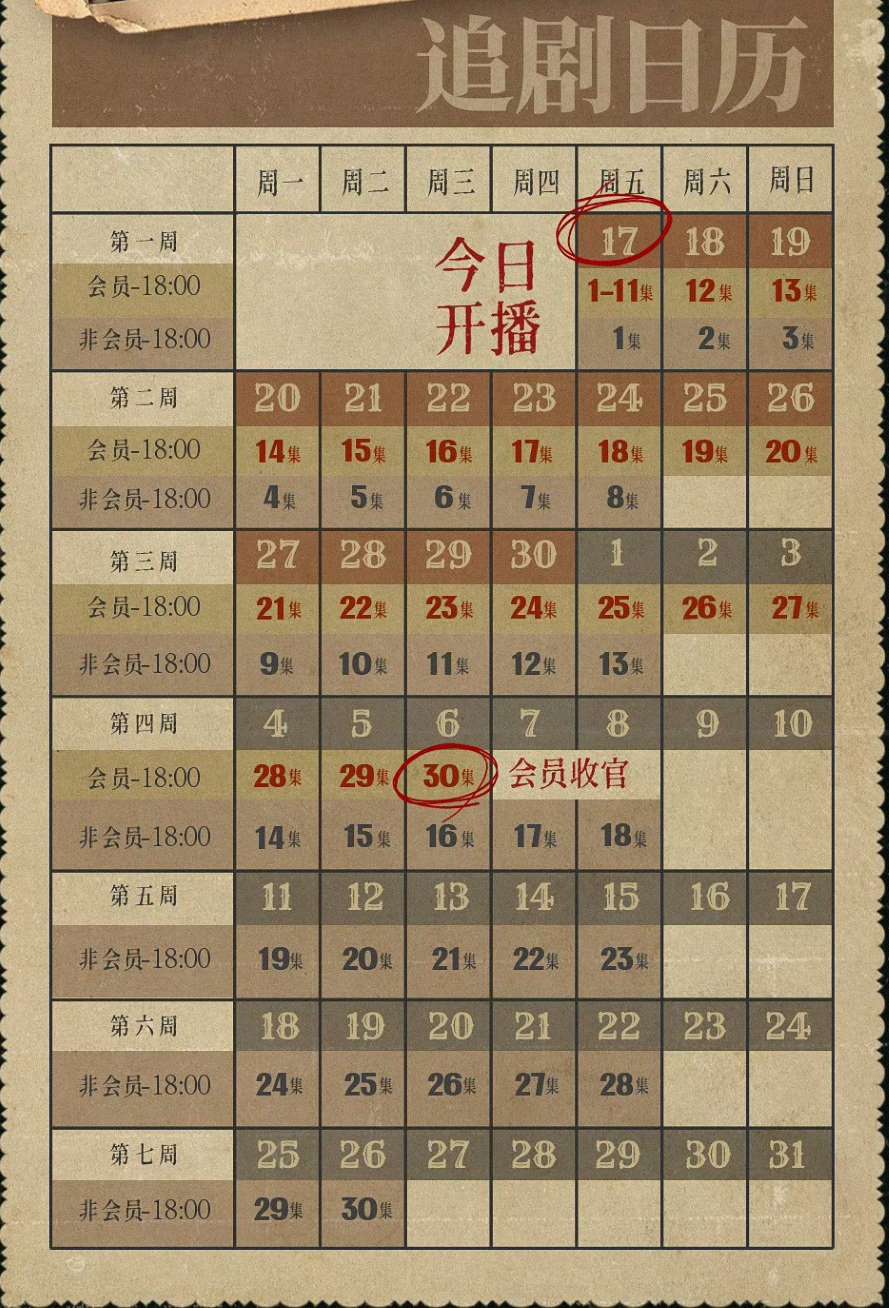 《似火流年》追剧日历 《似火流年》追剧日历