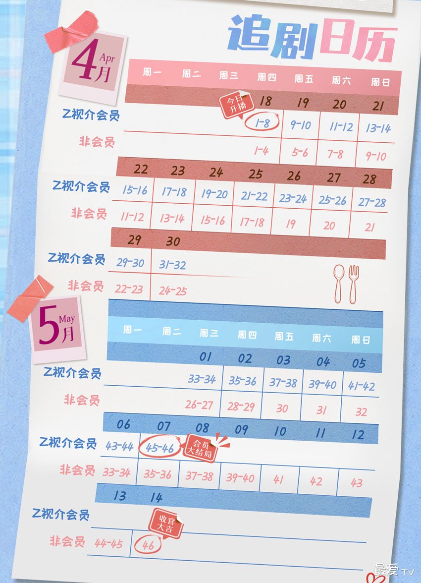 《火柴小姐和美味先生》追剧日历 《火柴小姐和美味先生》追剧日历
