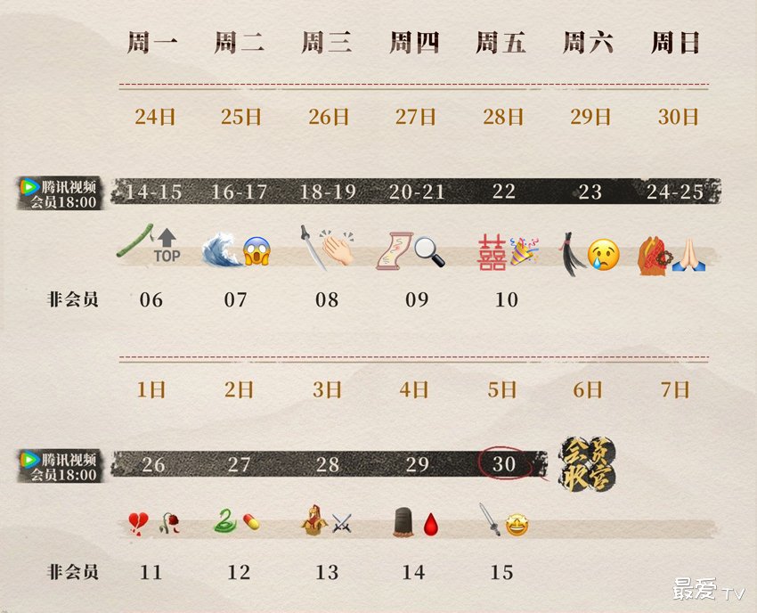 《金庸武侠世界》追剧日历 《金庸武侠世界》追剧日历