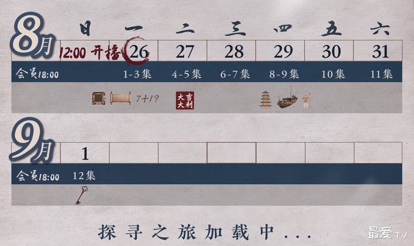 《藏海花》追剧日历 《藏海花》追剧日历