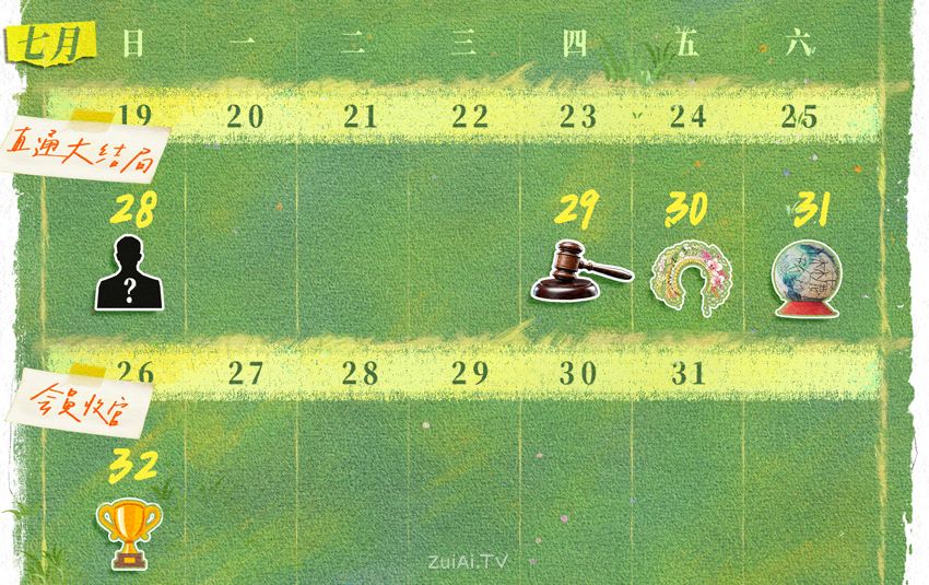 《灿如繁星》大结局追剧日历
7月19日12:00开启加更礼直通大结局，V…