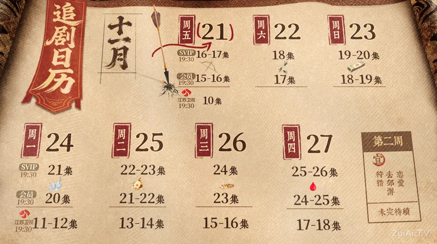 《凤凰台上》追剧日历 《凤凰台上》追剧日历