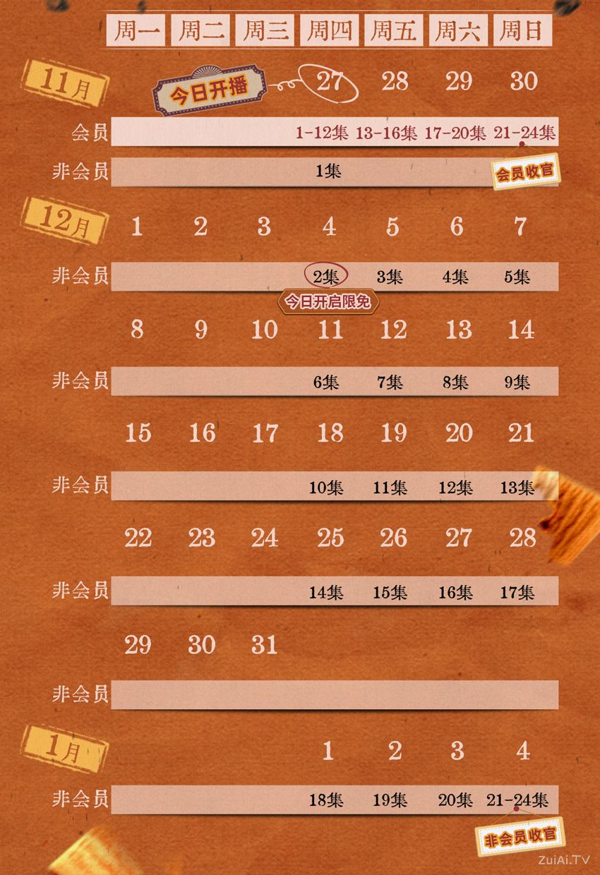 《暗影侦探》追剧日历 《暗影侦探》追剧日历