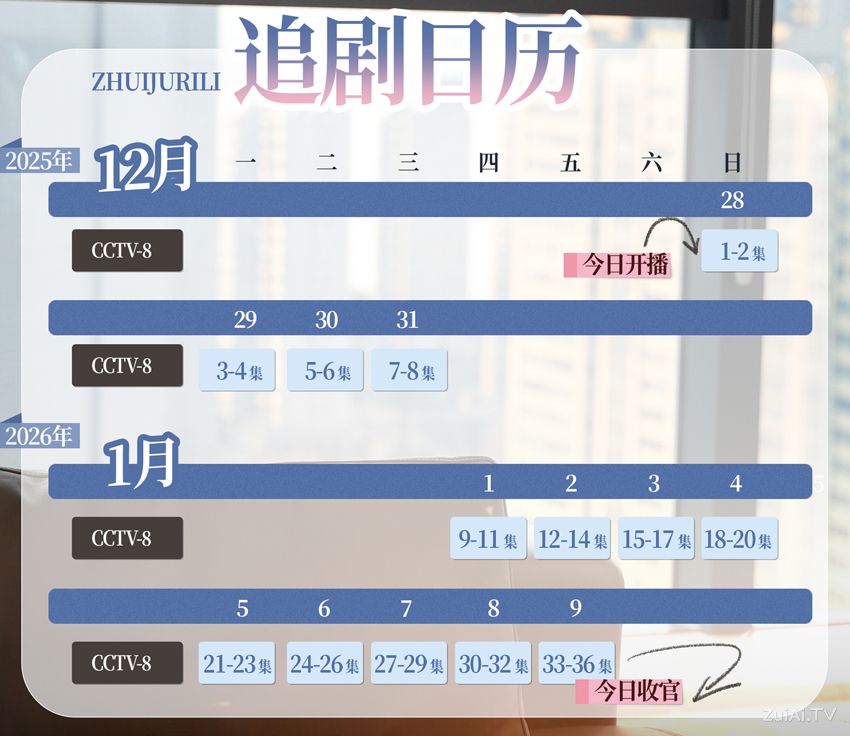 《不期而遇的生活》追剧日历
