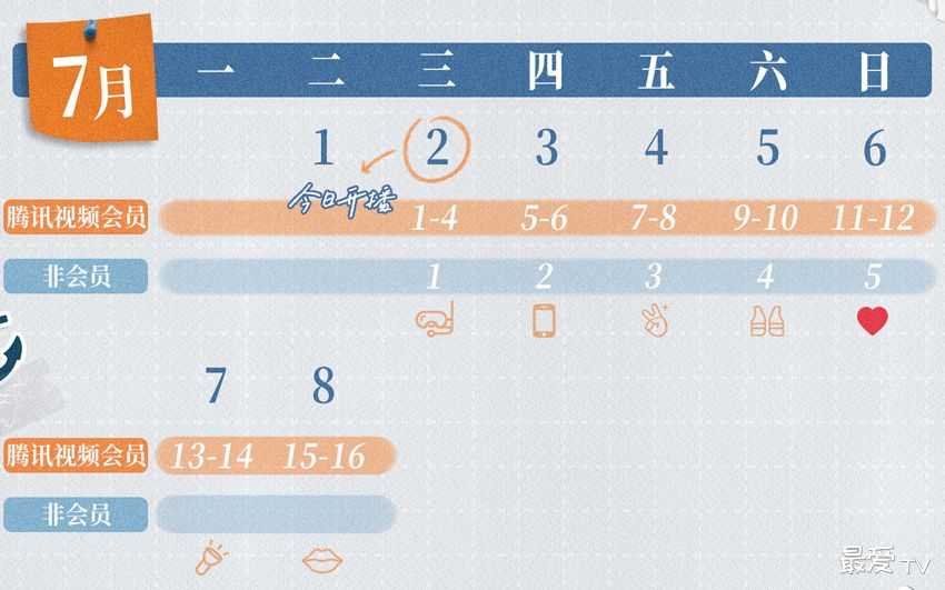 《爱上海军蓝》追剧日历