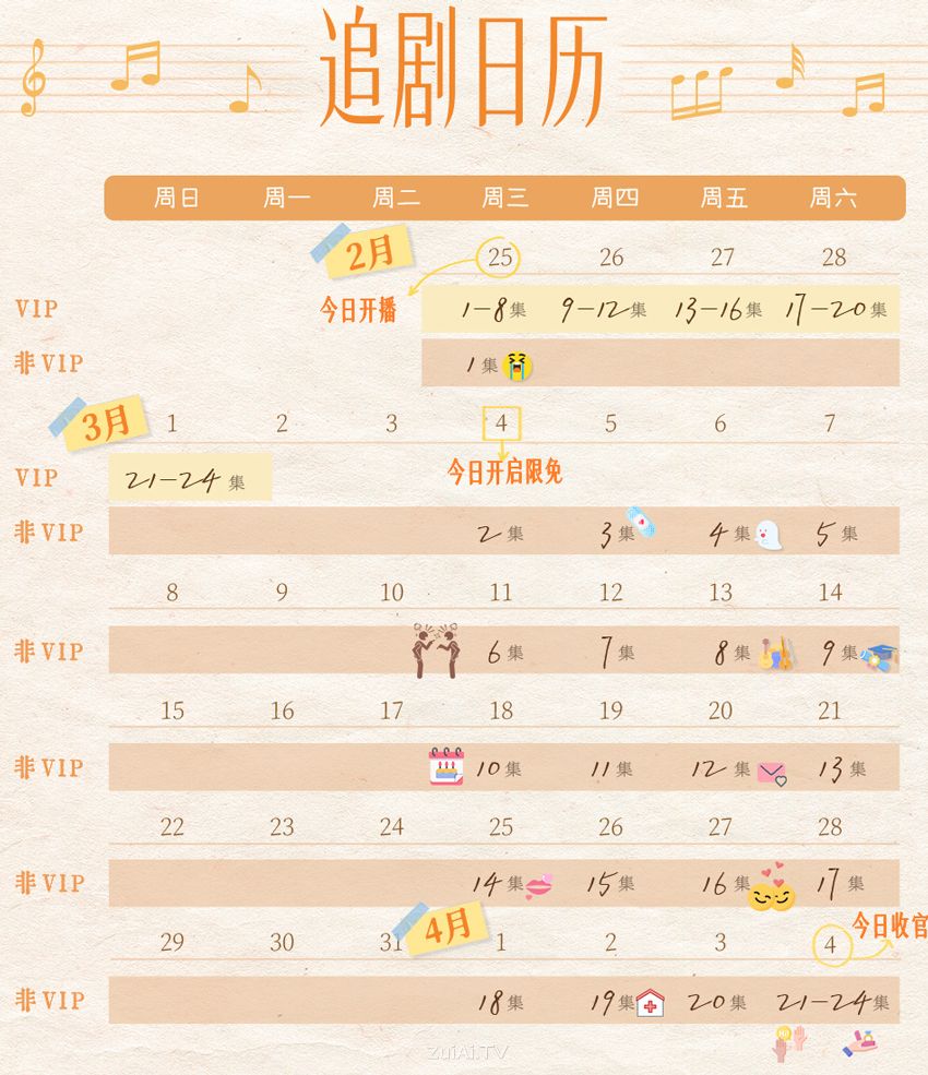 《校服的裙摆》追剧日历