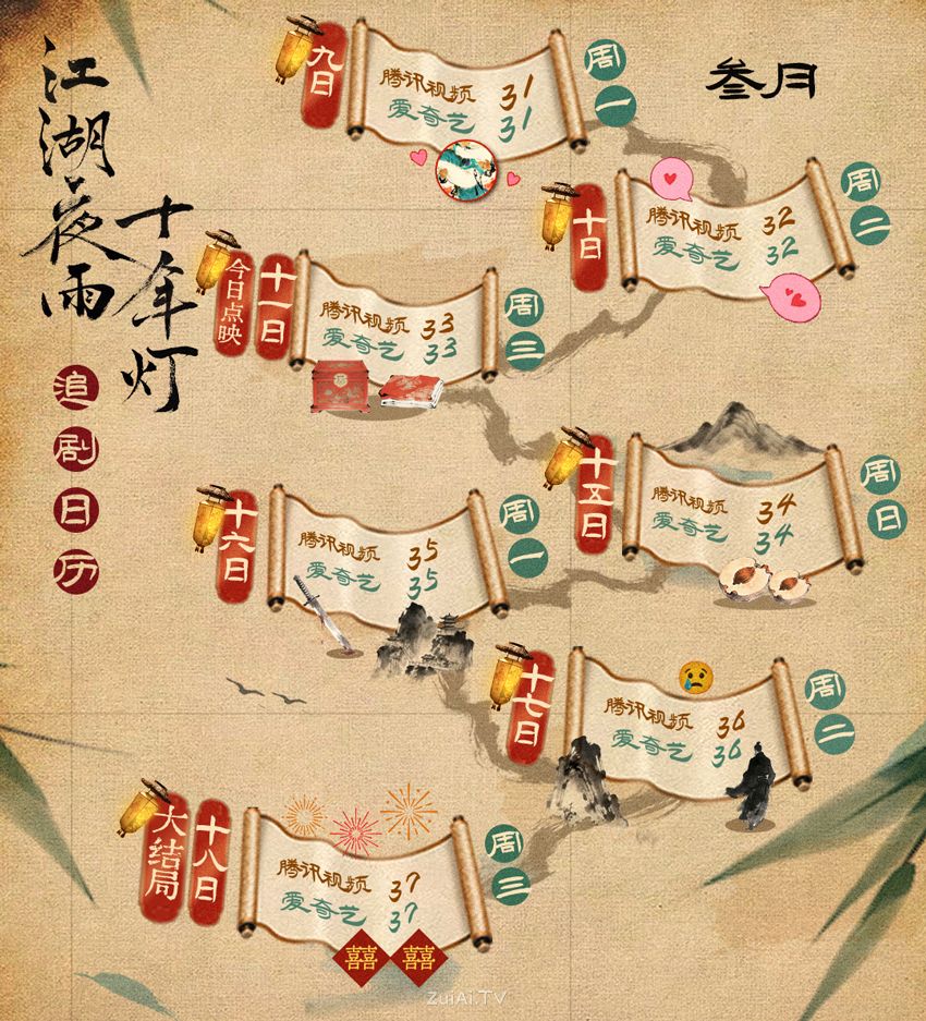 《江湖夜雨十年灯》追剧日历 《江湖夜雨十年灯》追剧日历