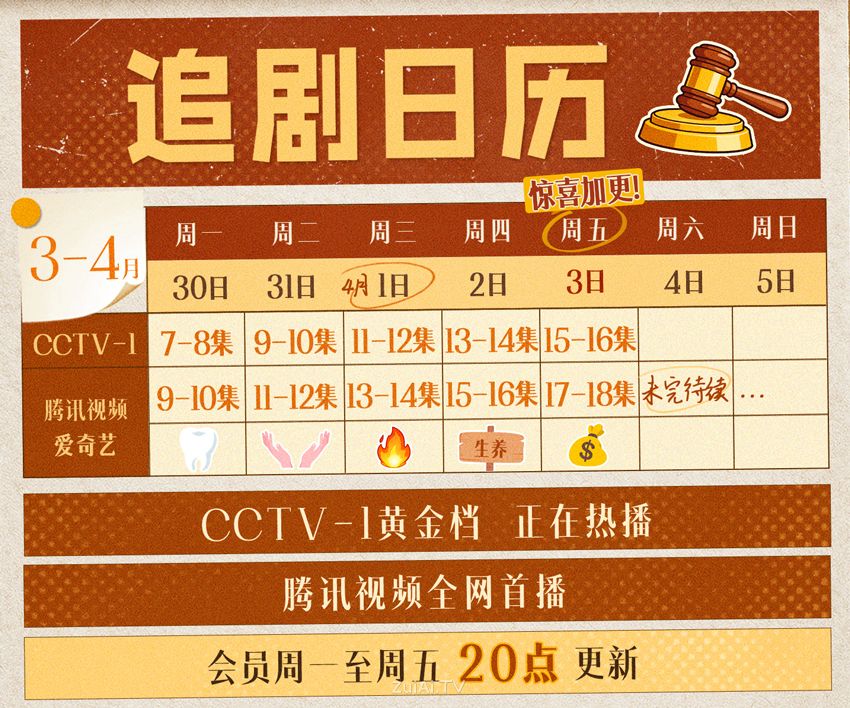 《家事法庭》追剧日历